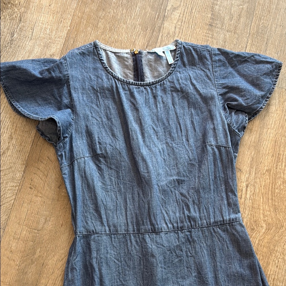 Draper James Blue Ruffle Dress - Picture 4 of 6